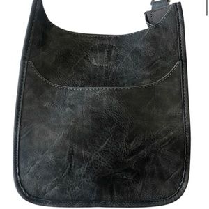 Classic Vegan Leather Messenger Bag & Strap